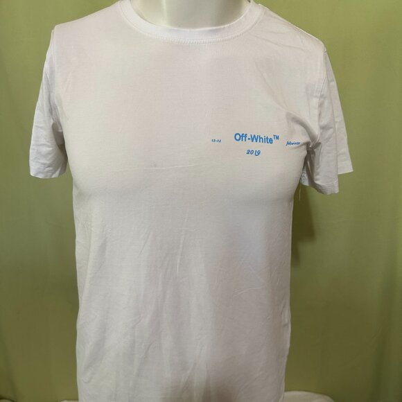 Off White Virgil 2019 Fall Winter Men's White T Shirt Small Cotton - Picture 2 of 5